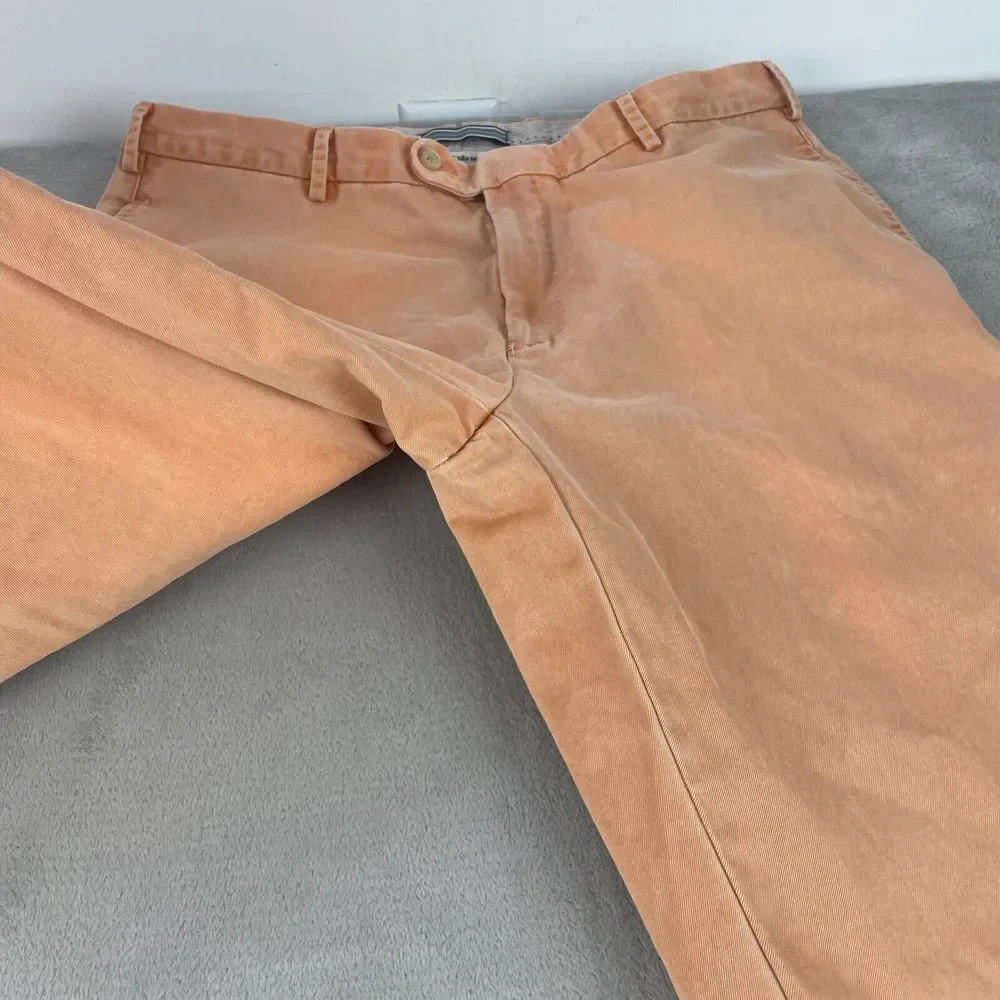 Peter Millar Crown Crafted Pants Men‎ 34x33 Faded Orange Chino Golf Casual Pima